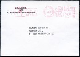 BELGIEN 1977 AFS.: BRUXELLES 4../1040/PB.1012/Communautés/européennes.. (Europa-Karte) Deutscher Ausl.-Dienstbf. An Deut - Altri & Non Classificati