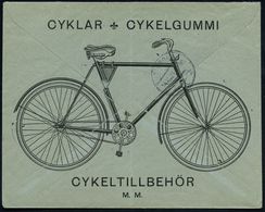 SCHWEDEN 1931 (11.10.) Reklame-Bf.: Svenska Stalbolaget Göteborg/CYCLAR.. = Rs. Fahrrad-Reklame (wie Immer Mittelfalte,  - Andere (Aarde)