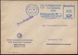 HALLE (SAALE) C2/ Großhandelskontor/ Haushaltswaren/ ..Elektrogeräte/ Nach Gebrauch Abschalten!/  Brandgefahr! 1959 (31. - Firemen