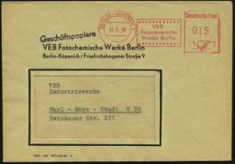 BERLIN-KÖPENICK 1/ VEB/ Fotochemische/ Werke 1960 (10.6.) Sehr Seltene, Stark Verkürzte AFS-Typ = Film-Kader = Enteignet - Cinema