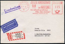 6 FRANKFURT AM MAIN 16/ JULIE ANDREWS/ Ist MILLIE!/ ..UNIVERSAL FILMVERLEIH INC. 1968 (23.1.) AFS 115 Pf. + RZ: 6 Frankf - Film