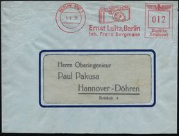 BERLIN NW7/ Ernst Leitz../ Inh.Franz Bergmann 1938 (5.1.) Sehr Dekorat. AFS = "Leica"-Kleinbild-Kamera Klar Auf Fernbf.  - Fotografie