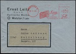 WETZLAR 1/ Leica/ DIE/ UNIVERSAL-/ KLEINBILDKAMERA 1949 (26.8.) AFS = Kleinbildkamer "Leica" , Firmen-Bf.: Ernst Leitz G - Fotografía