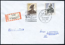 7 STUTTGART/ ..Fahrb./ Sonderpostamt/ ERSTER NORDATLANTIKFLUG..OST-WEST.. 1968 (13.4.) FaWSt = Junkers W 33 ("Bremen") + - Sonstige (Luft)