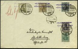 GELSENKIRCHEN/ **a 1919 (5.5.) 1K-Gitter + Amtl., Viol. 2L: LUFTPOST/ Gelsenkirchen 4x = Deutsche Luftreederei GmbH, Ger - Andere (Lucht)