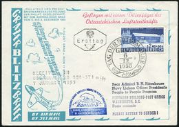 ÖSTERREICH 1958 (6.12.) SSt: GRAZ 1/2/TAG DER BRIEFMARKE + Bl. HdN: Nautilus/DURCH ATOM UNTERSEEBOOT (Eisbär) + AS 3L: R - Altri (Aria)