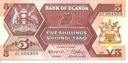 Uganda  P-27  5 Shilingi   1987  UNC - Oeganda