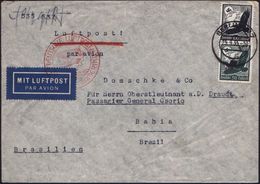 BERLIN O 17/ Ah 1935 (25.9.) 2K-Steg Auf Adler 50 Pf. U. 100 Pf. (Mi.535, 537, + 36.-EUR) + Roter Katapult-HdN: DEUTSCHE - Andere (Lucht)