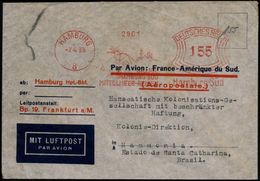 HAMBURG/ 8/ BILLIGE/ HAMBURG-SÜD/ MITTELMEER-REISEN/ Hamburg-Süd 1933 (7.4.) AFS 155 Pf. = 2 Pyramiden/ Sphinx Etc. (= R - Andere (Lucht)