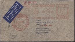 LANDSBERG/ (WARTHE)/ SCHROEDER.. 1939 (16.8.) AFS 175 Pf. + Roter Katapult-HdN: DEUTSCHE LUFTPOST/*a/EUROPA - SÜDAMERIKA - Autres (Air)