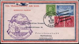 U.S.A. 1935 (5.12.) Erstflug (PAA) FAM 14: Honolulu - San Francisco (AS) 25 C. Transpacific (Mi.380 U.a.) + Viol.HdN: F. - Sonstige (Luft)