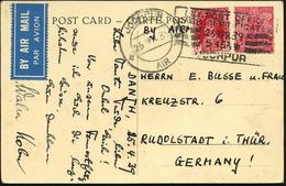 INDIEN 1939 (26.4.) Ra.SSt.: JODHPUR/BUY POST OFFICE/CASH CERTIFICATES + 2K: JODHPUR/ A I R + Blauer LPZ, Übersee-Flp.-A - Other (Air)