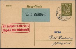 Bad Reichenhall 1925 (12.5.) Roter Ra.2: MLb/Flug-PA Bad Reichenhall (Mi.F 87-01 A, + 22.-EUR) A.Inl.-Flp.-P 15 Pf. Holz - Autres (Air)