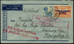 Königsberg/ Pr. 1934 (3.10.) Roter Ra.2: MLb/Königsberg (Pr.) 5 (Mi.F 64-04, + 22.- EUR) (rechts Etw. Undeutl.) + Roter  - Andere (Lucht)