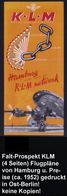 NIEDERLANDE 1947/55 Fluggesellschaft "KLM", 3 Verschiedene, Hochformatige Prospekte: "Hamburg..", "The First 28 Years" ( - Otros (Aire)