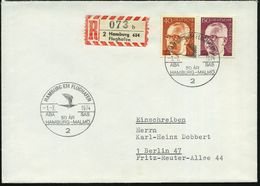 2 HAMBURG 634 FLUGHAFEN/ ABA SAS/ 50 AR/ HAMBURG-MALMÖ 1974 (1.7.) SSt = Logo ABA 2x + Sonder-RZ: 2 Hamburg 634/ Flughaf - Otros (Aire)