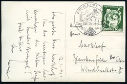 PRENZLAU/ Tag Der Briefmarke 1941 (12.1.) Seltener Serien-SSt = Ju 87 "Stuka" Auf EF 6 + 24 Pf. (Mi.762 EF) Bedarf! (Bo. - Vliegtuigen