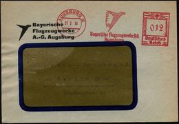 AUGSBURG 2/ BFW/ Bayerische Flugzeugwerke AG. 1936 (26.2.) Seltener AFS = Firma Messerschmitt (Messerschmitt-Logo) Herst - Vliegtuigen