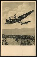 DEUTSCHES REICH 1940 (ca.) S/w.-Foto-Ak.: Ju 88 Im Anflug Auf Feindl. Stellungen, Werksfoto Junkers Von Dr. Petertil (Fr - Avions