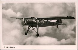 DEUTSCHES REICH 1939 (ca.) 2 Verschiedene S/w.-Foto-Ak.:  F I E S E L E R  Fi 156 "Storch" , Je Rs.Freigabe-Vermerk RLM  - Vliegtuigen