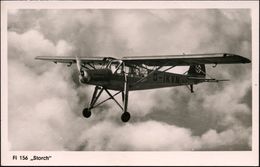 DEUTSCHES REICH 1939 (ca.) 2 Verschiedene S/w.-Foto-Ak.:  F I E S E L E R  Fi 156 "Storch" , Je Rs.Freigabe-Vermerk RLM  - Aerei