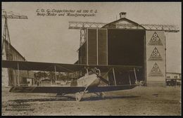 Berlin-Johannisthal 1915 (ca.) S/w.-Foto-Ak.: L.V.G.-Doppeldecker Mit 150 PS. Benz-Motor U. Maschinengewehr (Uhv. H. Zer - Airplanes