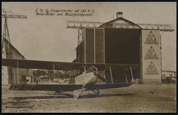 Berlin-Johannisthal 1915 (ca.) S/w.-Foto-Ak.: L.V.G.-Doppeldecker Mit 150 PS. Benz-Motor U. Maschinengewehr (Uhv. H. Zer - Aviones