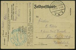 DEUTSCHES REICH 1918 (4.1.) 1K-Brücke: Deutsche Feldpost/*** = Tarnstempel + Seltener, Grüner 2K-HdN: Flieger-Abteilung  - Aviones