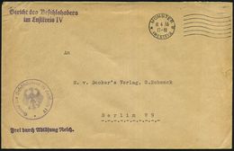 MÜNSTER/ *II/ (WESTF) 2 1936 (18.4.) MaWellenSt + Viol. 1L: FdAR + 2 Viol. HdN: Gericht Des Befehlshabers Im Luftkreis I - Vliegtuigen