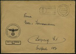 ERFURT 1/ B/ FERNSPRECHER/ SPART/ ZEIT U:GELD 1940 (5.7.) MWSt Auf Dienst-Bf.: Fliegerhorstkommandantur Erfurt/ FdAR (NS - Airplanes