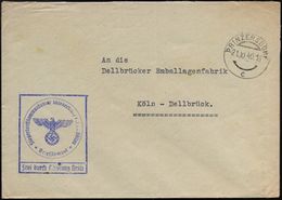 PRINZERSDORF/ C 1940 (21.11.) Aptierter, Ehem. österr. 1K Weiterverwendet Ohne Sterne + Viol. Ra.: Fliegerhorstkom-manda - Airplanes