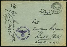 RHEINE (WESTF) 2/ A 1941 (29.11.) 2K-Steg + Viol. 1K-HdN: Fliegerhorstkompanie Rheine + Hs. Abs., Feldpost-Brief N. Rint - Avions