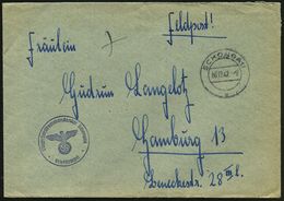 SCHONGAU/ E 1942 (8.12.) 2K-Steg + Blauer 1K-HdN: Fliegerhorstkommandantur Schongau + Rs. Hs. Abs., Feldpost-Bf. + Inhal - Airplanes