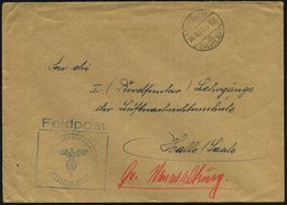 BERLIN-/ DAHLEM 1941 (26.9.) 1K-Brücke + Viol. Ra.: Feldpost/ Luftgaukommando III/6 (NS-Adler) Feldpost-Bf. An Bordfunke - Aerei