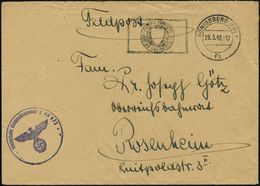 KÖNIGSBERG (PR)1/ Fb/ EIGENE VORSICHT/ BESTER UNFALLSCHUTZ 1942 (29.3.) MWSt + Viol. 1K-HdN: Dienststelle Fp.Nr.L 45 973 - Avions