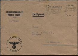 MÜNSTER (WESTF) 2/ Dd/ Nach FLIEGERANGRIFFEN/ Privatgespräche/ Am Fernsprecher/ Unterlassen! 1944 (8.7.) MWSt (Hand Mit  - Aerei