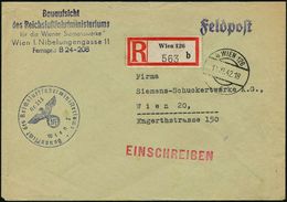 4 WIEN 126/ F 1942 (10.11.) Ehem., österr. 1K-Steg + RZ: Wien 126/b + Bl. 1K-HdN: Bauaufsicht Des Reichsluftfahrtministe - Vliegtuigen