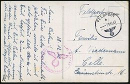 DT.BES.DÄNEMARK 1941 (29.12.) 1K: FELDPOST/b/--- + Roter 1K-HdN: Dienststelle Feldpost-Nr. L 10 797/1 = Luftwaffen-Baule - Avions