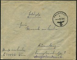 DT.BES.GRIECHENLAND 1943 (22.8.) 1K: FELDPOST/a/--- + Hs. Abs.: L 39 432 = Rgts.-Stab Luft-Nachrichten-Rgmt. Südost In S - Vliegtuigen