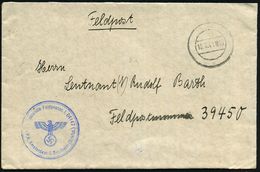 DT.BES.NIEDERLANDE 1941 (16.3.) Stummer 2K-Steg = Tarnstempel + Blauer 2K-HdN: Feldpostnr. L 04147/L.G.P.A. Amsterdam ü. - Vliegtuigen