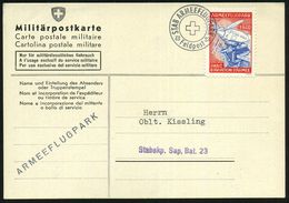 SCHWEIZ 1940 Soldatenmke "Armeeflugpark" (Werkbank, Flugzeug) Feldpost-2K: STAB ARMEEFLUGPARK/Feldpost + 1L: ARMEEFLUGPA - Vliegtuigen