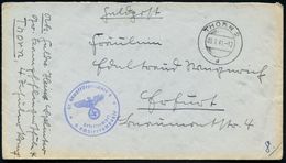 THORN 2/ D 1941 (9.9.) 2K-Steg + Bl. 1K-HdN: Gr. Kampffliegerschule 4/4.Schülerkompanie + Hs. Abs., Klar Gest. Feldpost- - Vliegtuigen