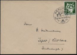 BERLIN C 2/ Tag Der Briefmarke 1941 (12.1.) Serien-SSt = Fallschirmjäger , Passende EF 6 + 24 Pf. Tag Der Briefmarke (Mi - Fallschirmspringen