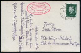 FRIEDRICHSHAFEN/ *(Bodensee)b 1931 (15.8.) 1K-rücke + Roter Oval-HdN: Zur Erinnerung/an Die Besichtigung Des Luft-/schif - Zeppelines
