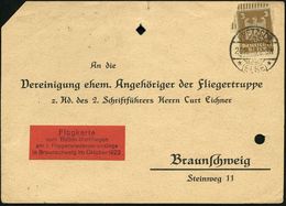 PRETZSCH/ *(ELBE)* 1925 (24.10.) 1K-Gitter Auf Ballon-Abwurfkarte "Verein Ehem. Angehöriger Der Fliegertruppe" + Roter A - Luchtballons