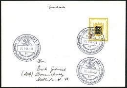 (20a) HANNOVER 1/ 61./ Wandervers./ Verband Deutscher Reisetaubenliebhaber E.V. 1956 (29.1.) SSt = Taube 3x Klar Auf Inl - Aerei