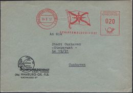 (24a) HAMBURG-GROSSFLOTTBEK 1/ SMD/ SCHIFFSMELDEDIENST 1957 (4.6.) AFS (Flagge Mit Funkblitzen) Dekorativer, Illustriert - Zonder Classificatie