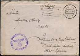 Groß Glienicke 1942 (30.3.) Stummer Ma.WellenSt = Tarnstempel Berlin-Kladow + Viol. 1K-HdN: Stab U. Nachrichten Pz. Ers. - Zonder Classificatie