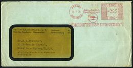 BERLIN-/ CHARLOTTENBURG 9/ Reichs-Rundfunk/ GmbH/ HÖRT DIE "STUNDE DER NATION"! 1936 (28.1.) AFS "Mäanderrechteck" 025 P - Unclassified