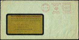 BERLIN-/ CHARLOTTENBURG 9/ Rundfunk/ Bringt/ Freude/ Ins Haus 1936 (9.9.) AFS "Hakenkreuz" 025 Pf. = Neues Senderlogo: H - Ohne Zuordnung